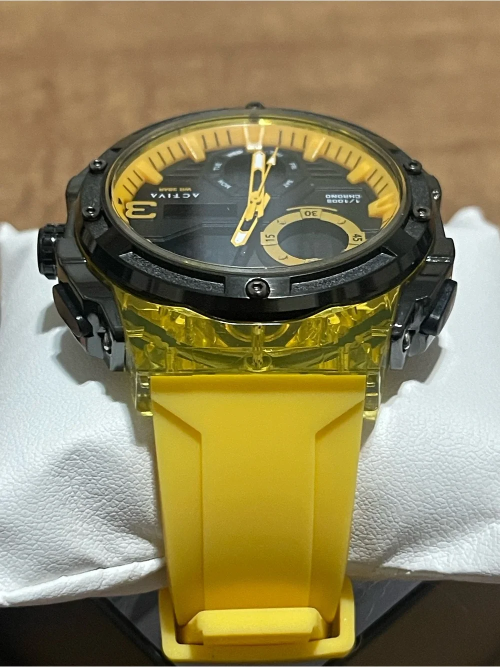 Activa X Invicta Digital Analog Men's Watch - 51mm. Yellow & Black, new.